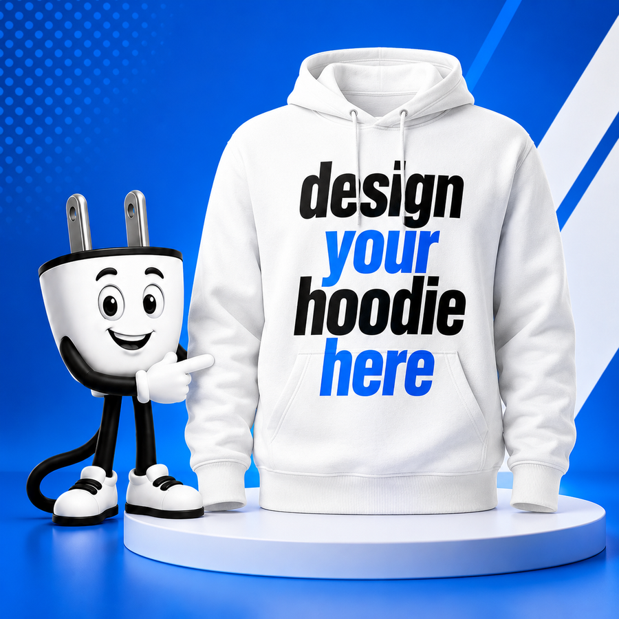 Custom Work Hoodies — Upload Your Logo